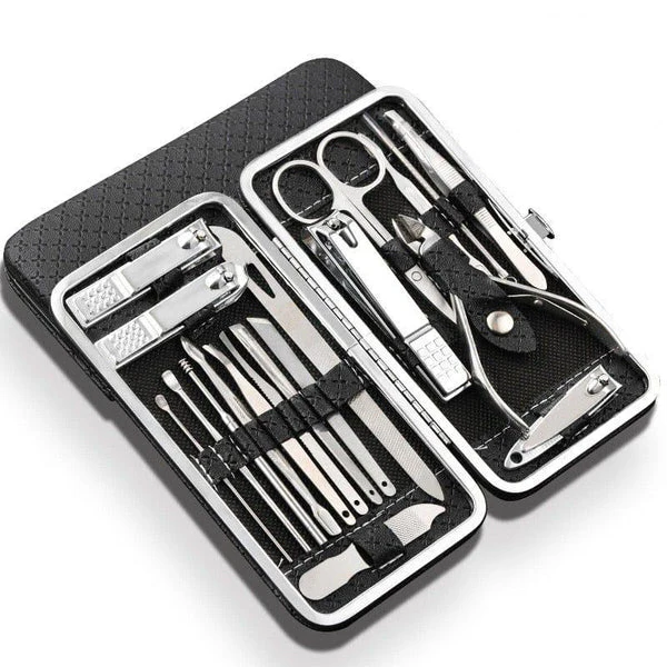 19 in 1 Stainless Steel Manicure set Nail clipper Kit